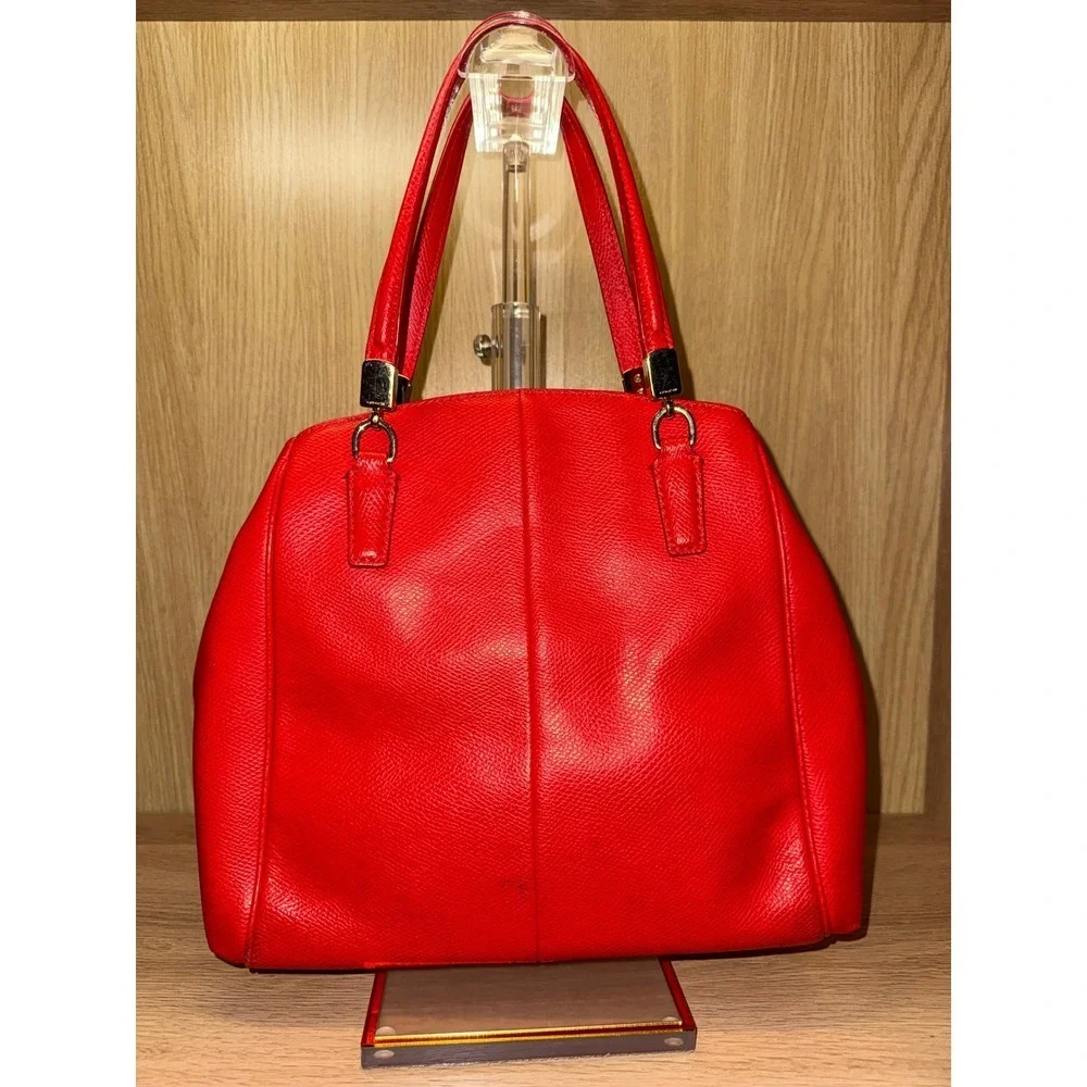Coach Kelsey Satchel Red Leather Handbag with Crossbody